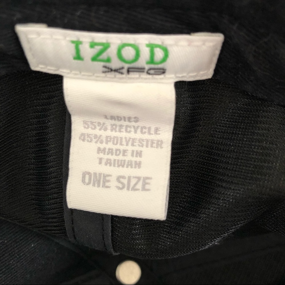 Izod XFG Black Rhinestone Studded Cap One Size - Picture 5 of 5
